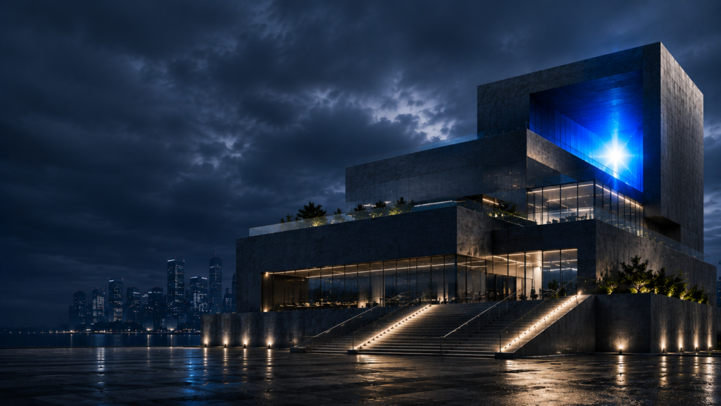 Arquitectura corporativa contemporánea que representa la transformación de la IA empresarial en México